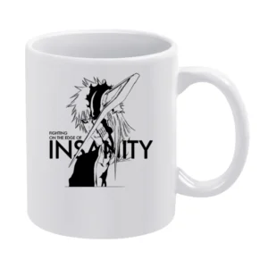 Kurosaki Ichigo half Hollow Bleach Japanese anime Manga fighting on th White Mug