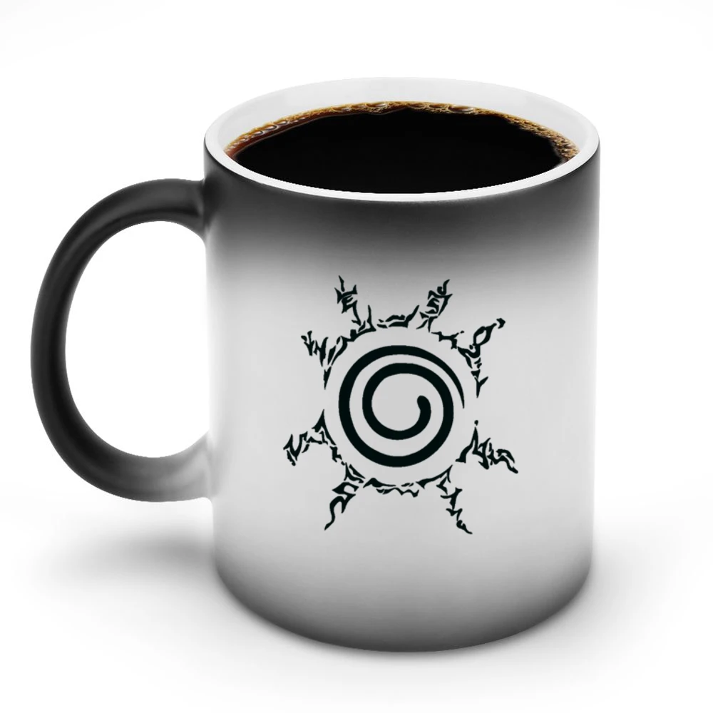 Kyuubi kurama nine tails demon fox four element seal on naruto chest m Discoloration Mug