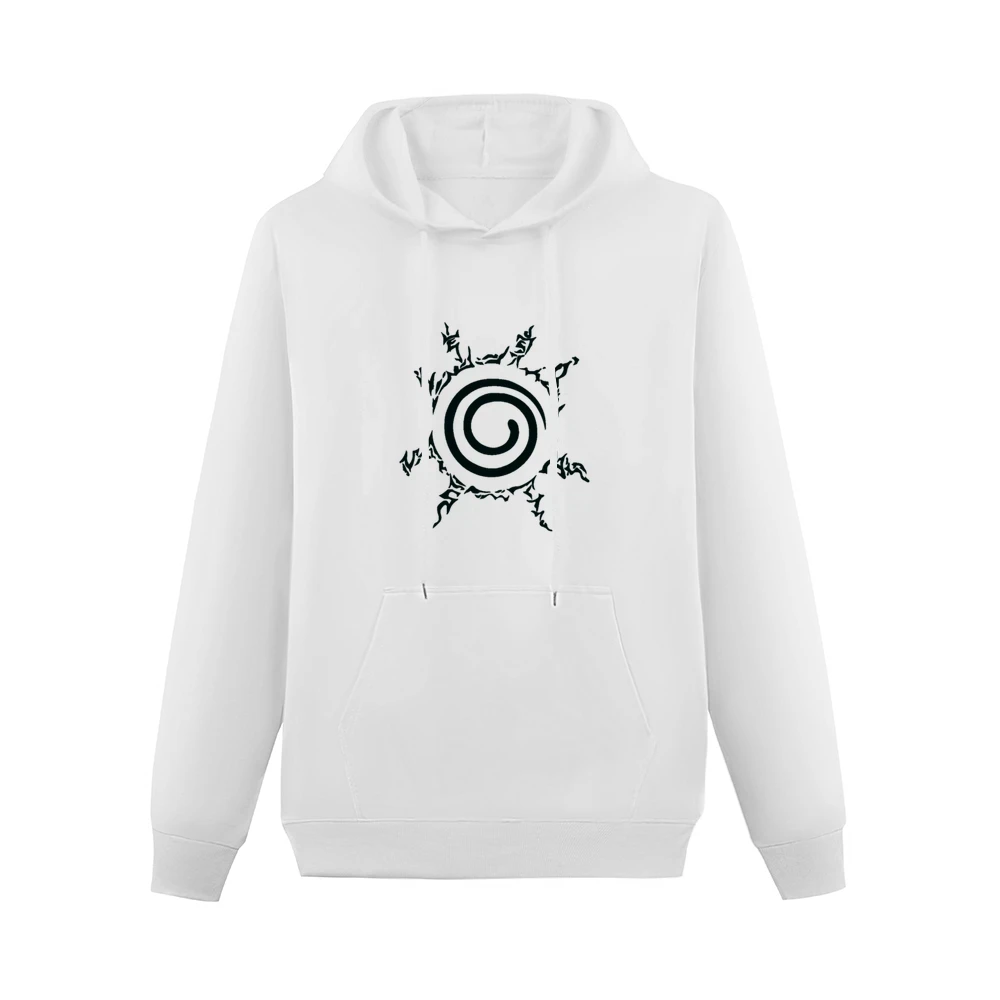 Kyuubi kurama nine tails demon fox four element seal on naruto chest m Men Hoodie With Pocket