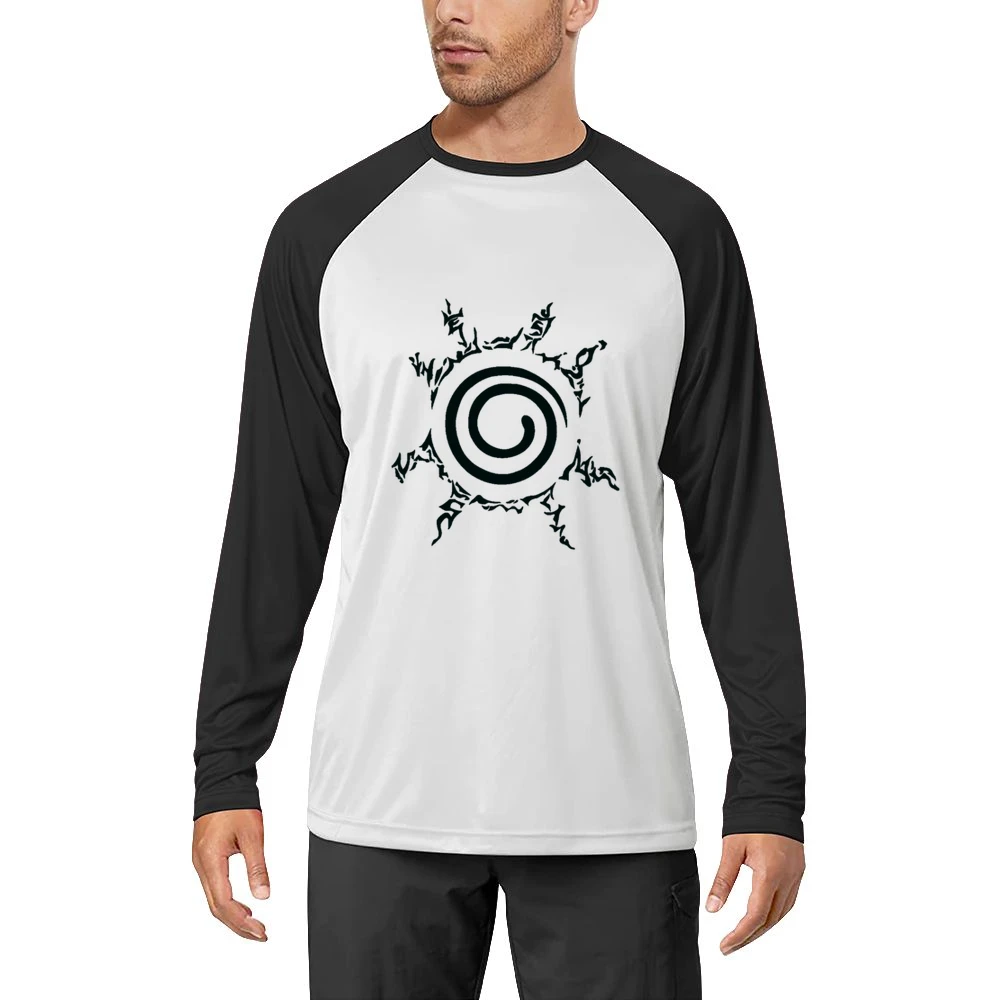 Kyuubi kurama nine tails demon fox four element seal on naruto chest m Men Long Sleeve T-Shirt