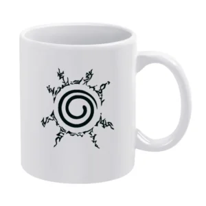 Kyuubi kurama nine tails demon fox four element seal on naruto chest m White Mug
