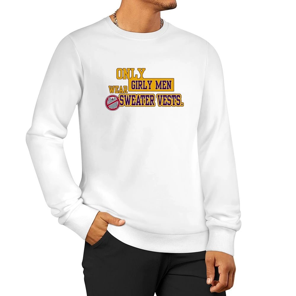 LSU Girly Men Wear Sweater Vests Football Men Pullover Sweatshirt