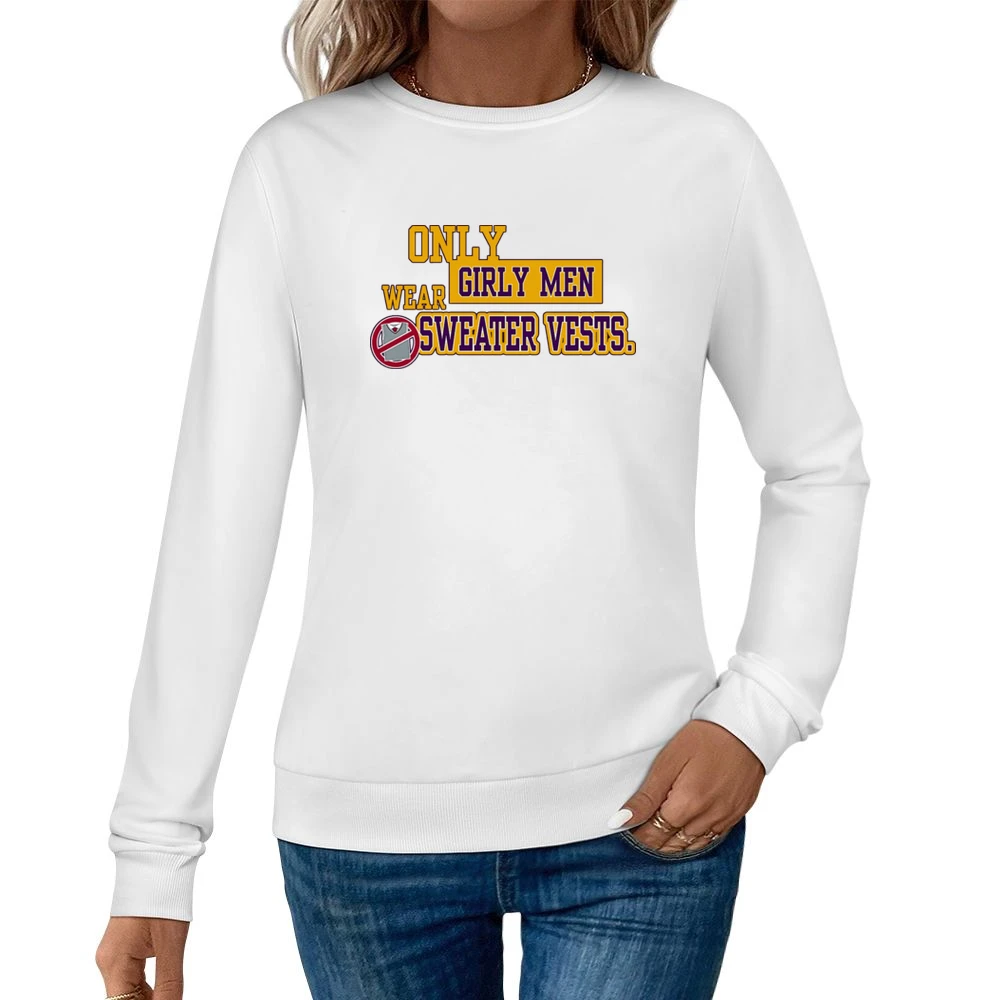 LSU Girly Men Wear Sweater Vests Football Women Pullover Sweatshirt