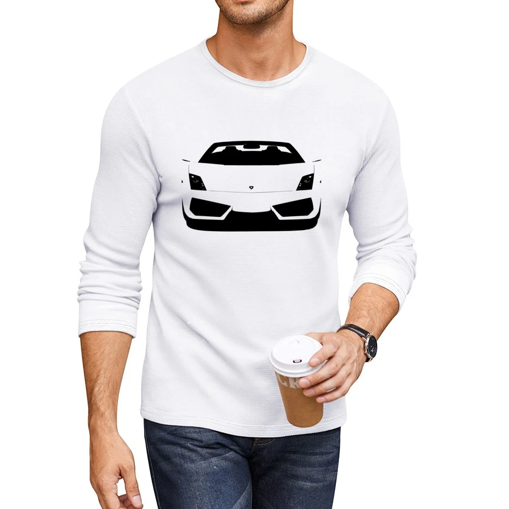 Lamborghini Gallardo Spyder Convertible Graphic Italian Car Enthusiast Men CrewNeck Long Sleeve T-Shirt