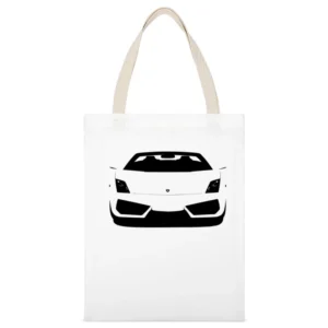 Lamborghini Gallardo Spyder Convertible Graphic Italian Car Enthusiast White Canvas Tote Shopping Bag