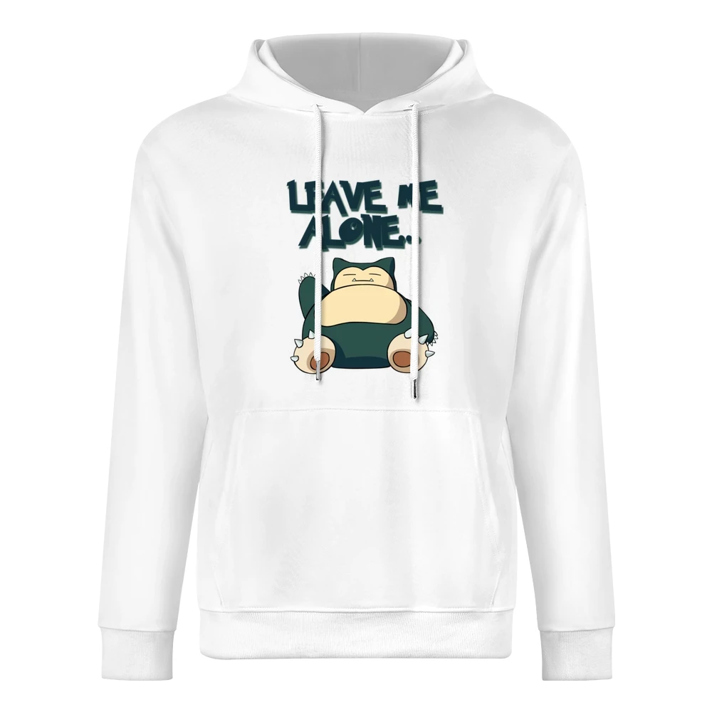 Leave Me Alone Funny Snorlax Sleeping Pokemon Graphic Anime Apparel T European Size Men Hoodie