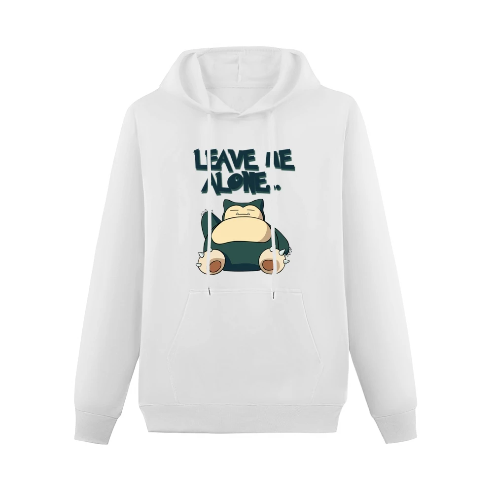 Leave Me Alone Funny Snorlax Sleeping Pokemon Graphic Anime Apparel T Men Hoodie With Pocket
