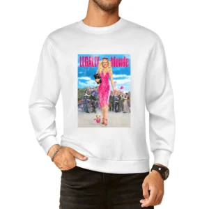 Legally Blonde Vintage Distressed Style Elle Woods Graphic Movie Poste European Size Pullover Sweater
