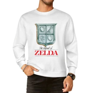 Legend Of Zelda Nes Nintendo Old School Retro Video Game Fan Distresse European Size Pullover Sweater
