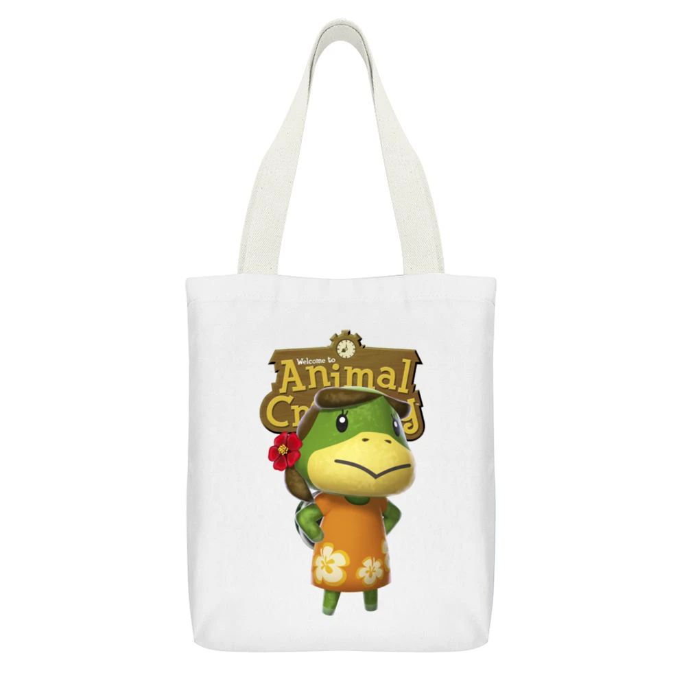 Leilani From Animal Crossing Nintendo Video Game Fan White Canvas Tote Shopping Bag With Interior Pocket