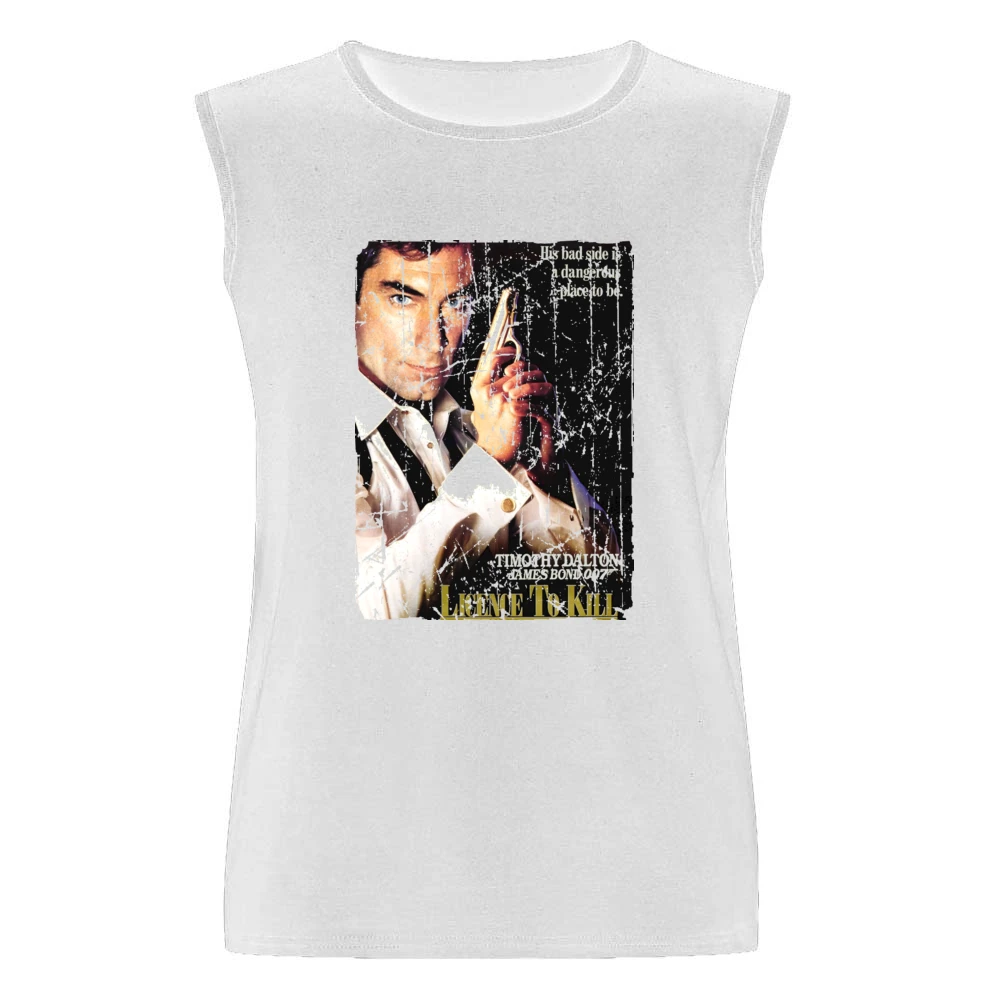 Licence To Kill Movie Poster Retro Aged Look Men Sleeveless T-Shirt