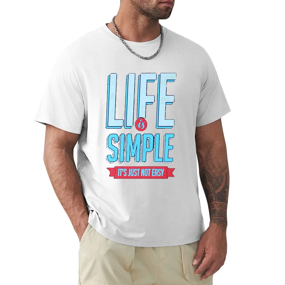 Life Is Simple It Is Just Not Easy Fun Motivational Vintage Style Grap Premium Men T-shirt