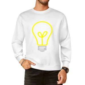 Lightbulb Essential Electricity Fun Tee Shirt European Size Pullover Sweater