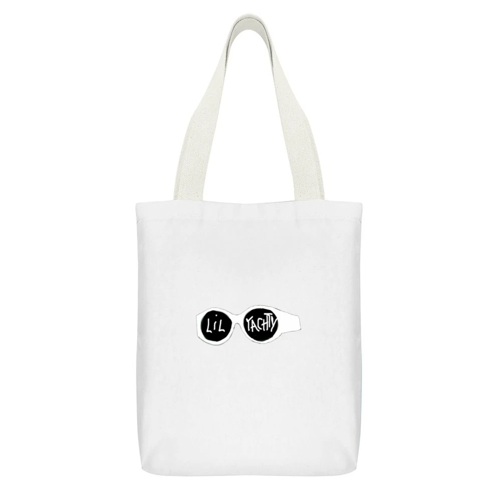 Lil Yatchty Hip Hop Tshirt (all Styles And Colors Available) White Canvas Tote Shopping Bag With Interior Pocket