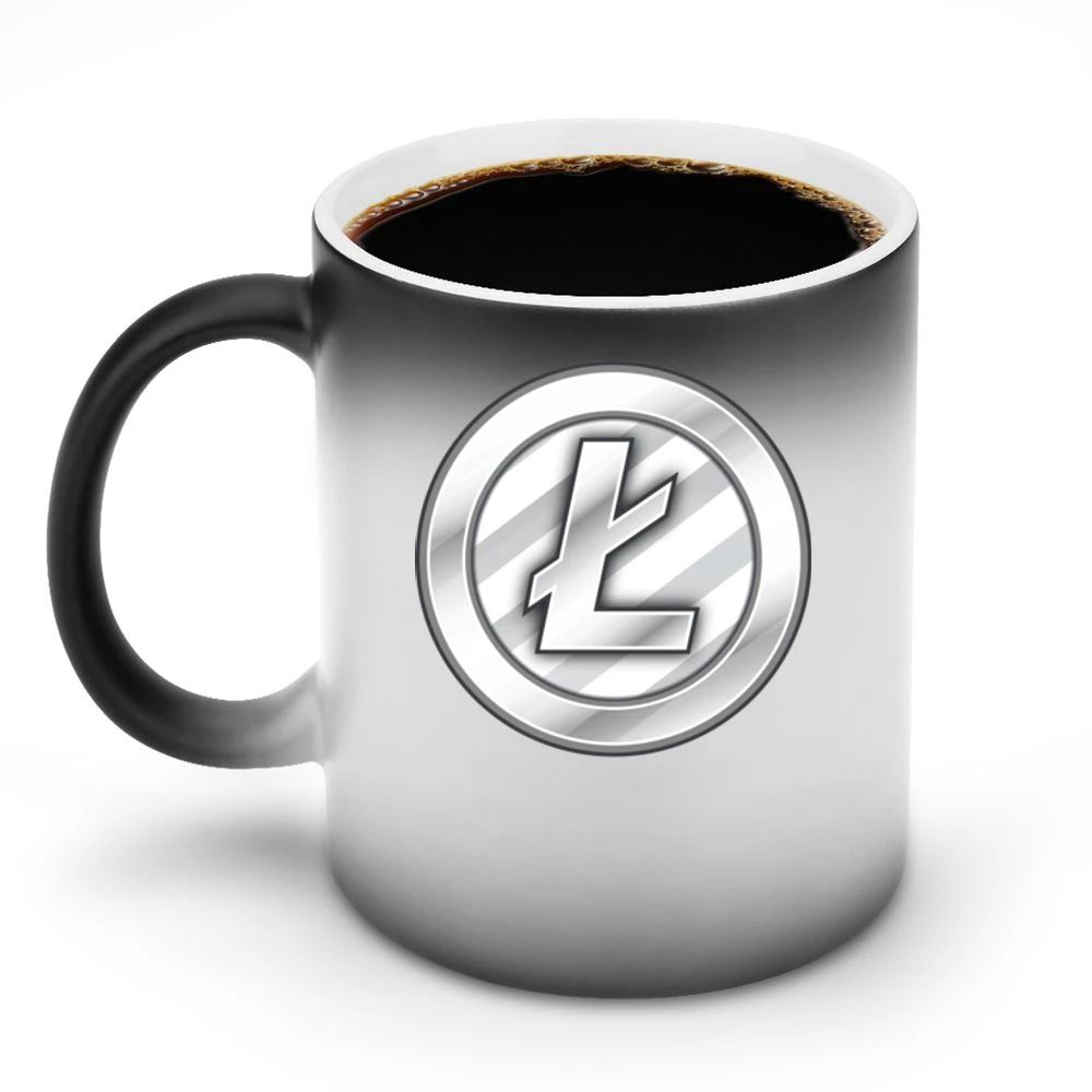 Litecoin Digital Currency Cryptocurrency Logo Discoloration Mug