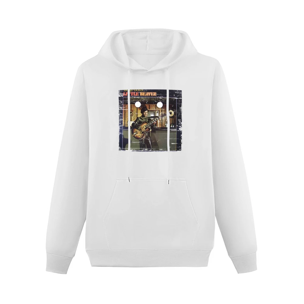 Little Beaver Party Down Album Cover Distressed Image Men Hoodie With Pocket