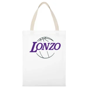 Lonzo Ball Los Angeles Basketball Draft Pick Parody Yellow White Canvas Tote Shopping Bag
