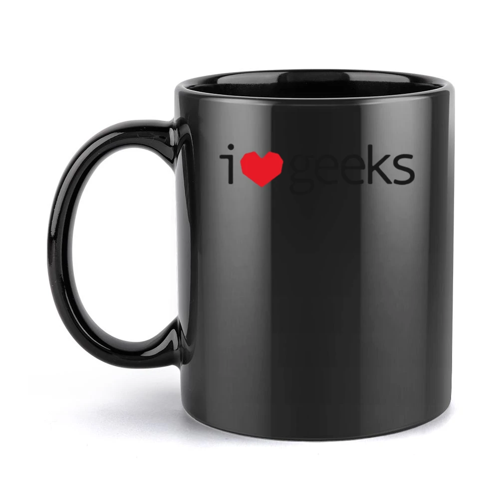 Love - I heart Geek Black Mug