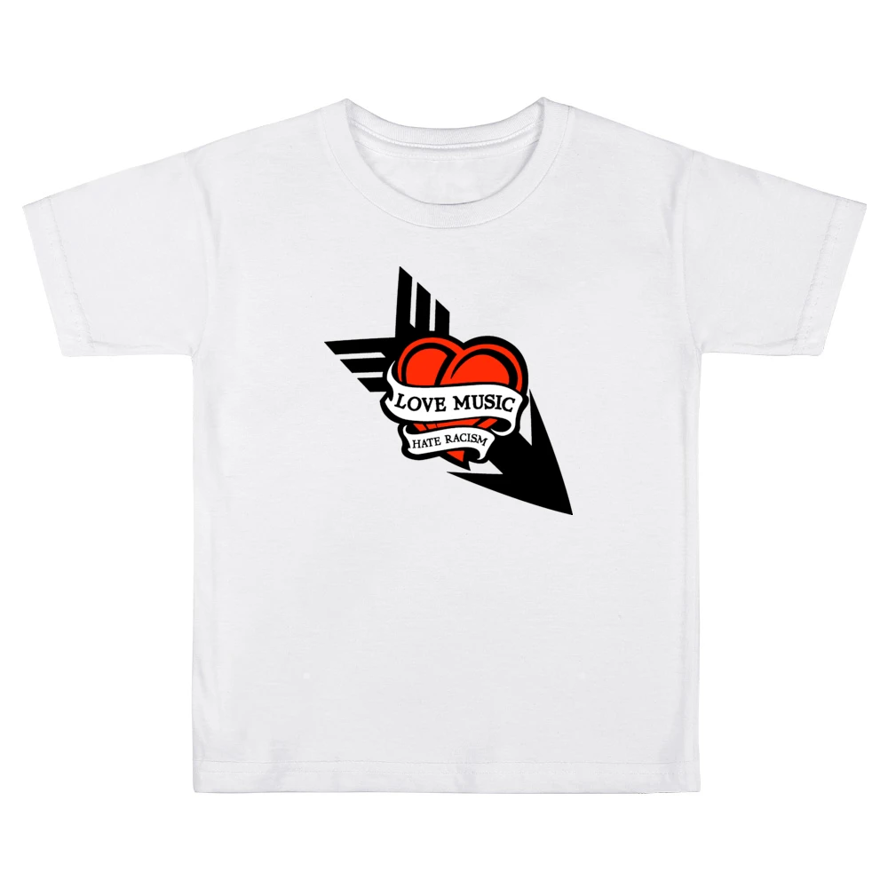 Love Music Hate Racism Kids Boys Girls T-Shirt