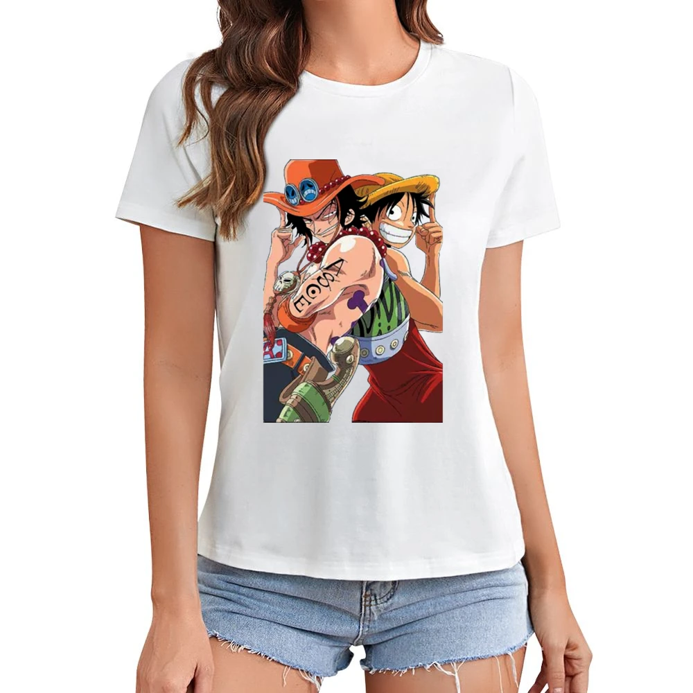 Luffy and Ace - Asian Size Women Ladies T-shirt