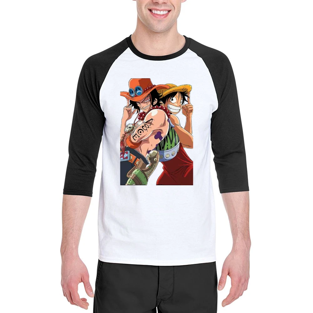 Luffy and Ace - Men 3/4 Sleeve T-Shirt