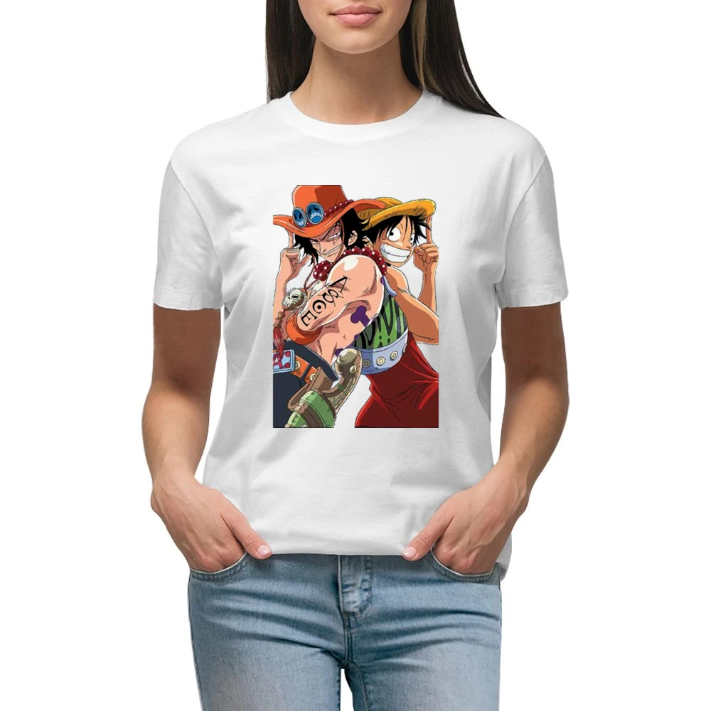 Luffy and Ace - Premium Women Ladies T-shirt