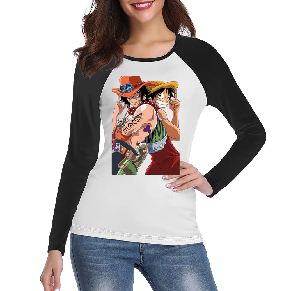 Luffy and Ace - Women Ladies Long Sleeve T-Shirt