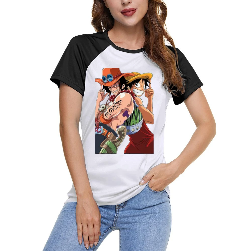 Luffy and Ace - Women Ladies Short Sleeve T-Shirt