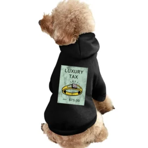 Luxury Tax Fun Cool Monopoly Game Vintage Style Distressed Look Graphi Pet Apparel Clothes