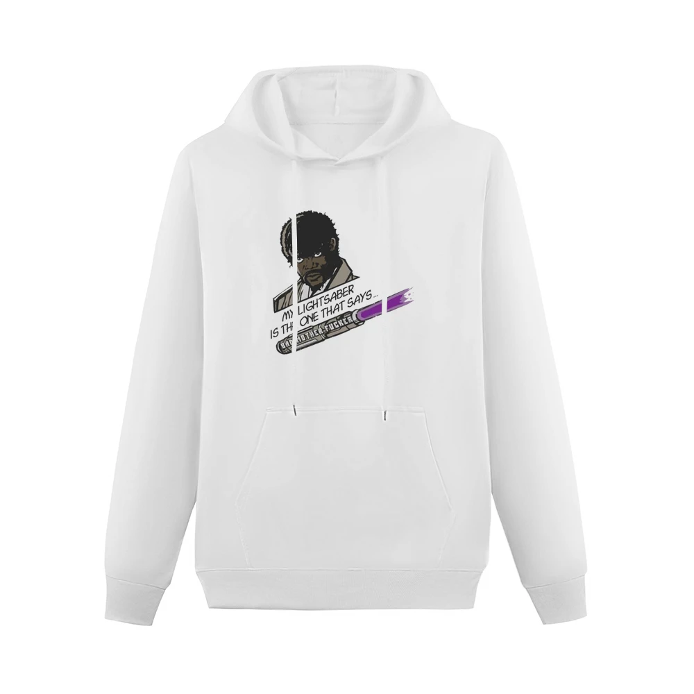 Mace Windu Samuel L Jackson lightsaber starwars parody pulp fiction mo Men Hoodie With Pocket