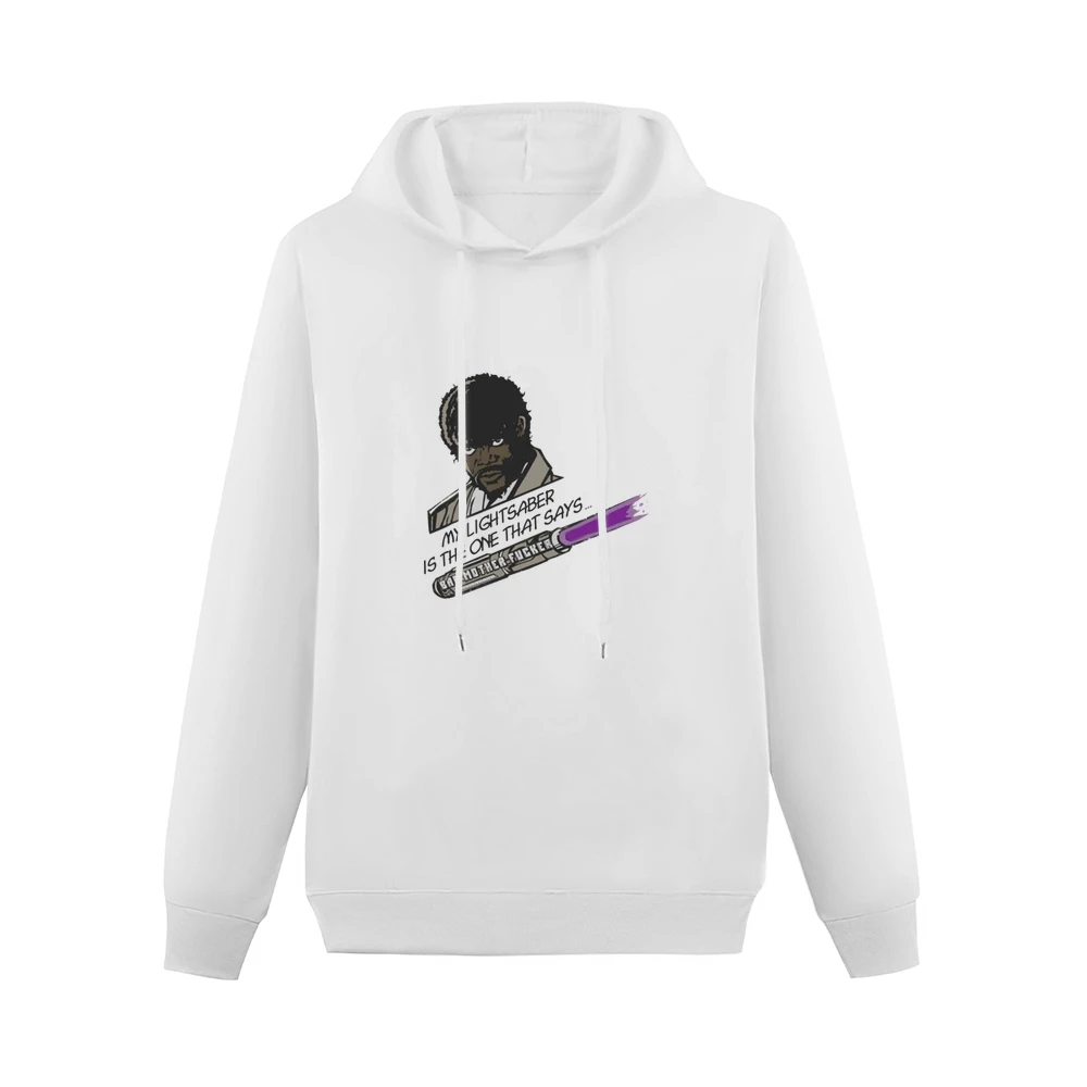 Mace Windu Samuel L Jackson lightsaber starwars parody pulp fiction mo Men Hoodie Without Pocket