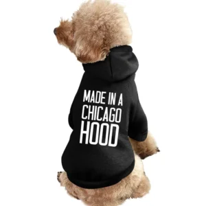 Made In A Chicago Hood Cool Urban Graphic City Pet Apparel Clothes