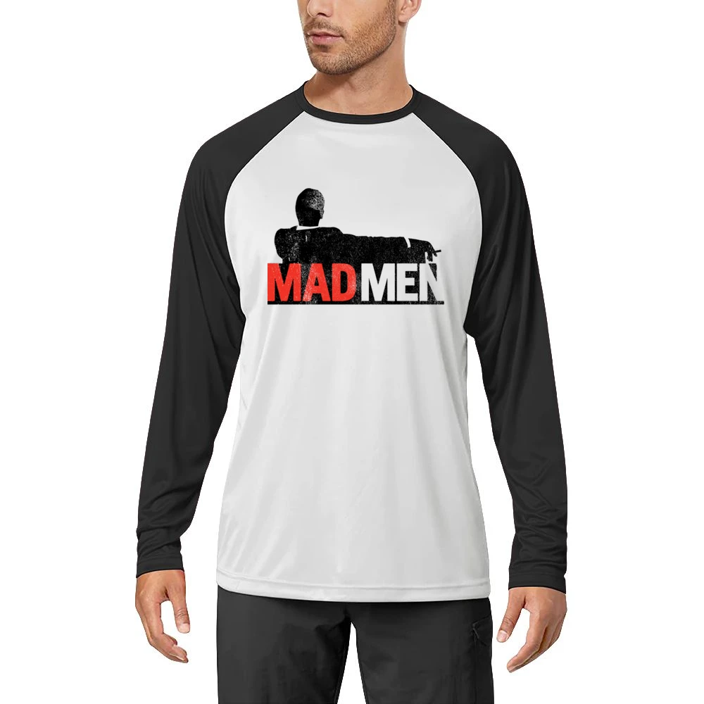 Madmen Vintage Style Distressed Popular TV Show Title Graphic Fan T Sh Men Long Sleeve T-Shirt
