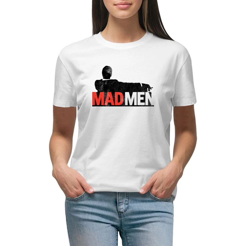 Madmen Vintage Style Distressed Popular TV Show Title Graphic Fan T Sh Premium Women Ladies T-shirt