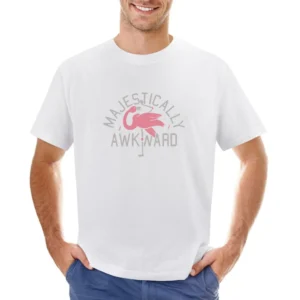 Majestically Awkward Funny Flamingo Graphic Bird Apparel Asian Size Men T-Shirt