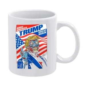 Make America Great Again Trump Robot Scary American Politics Graphic T White Mug