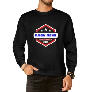 Malory Archer For President 2016 Archer TV Show European Size Pullover Sweater