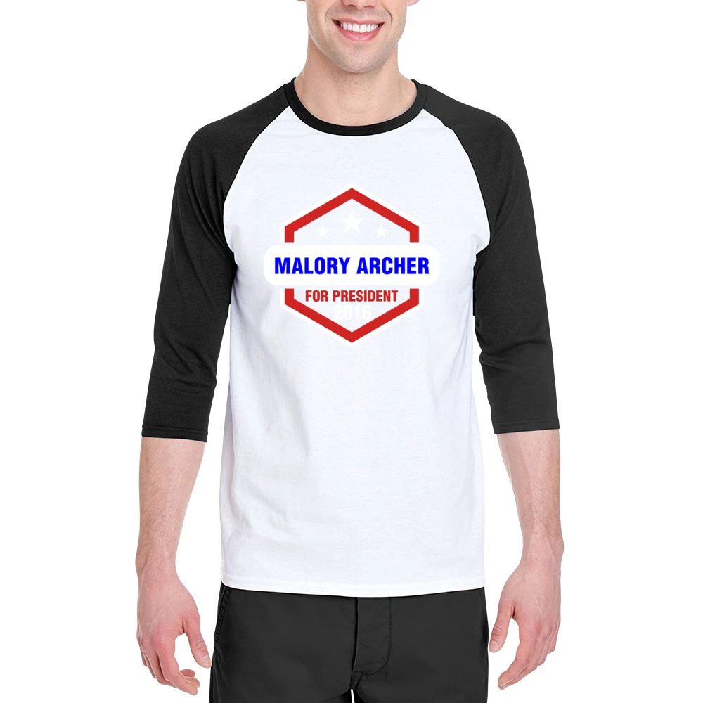 Malory Archer For President 2016 Archer TV Show Men 3/4 Sleeve T-Shirt