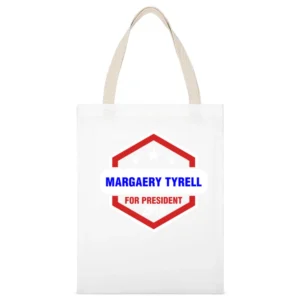 Margaery Tyrell For President 2016 Game of Thrones TV Show White Canvas Tote Shopping Bag