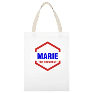 Marie For President 2016 The Red Road TV Show White Canvas Tote Shopping Bag