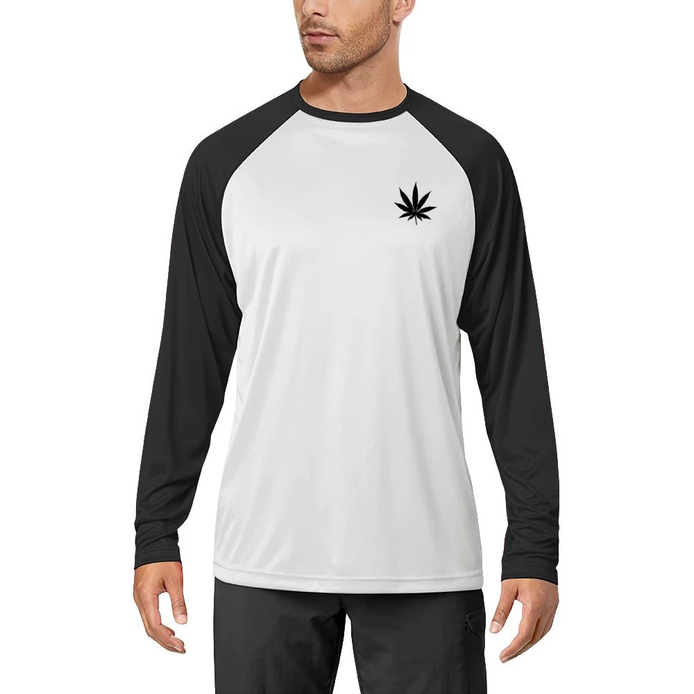 Marijuana Cannabis Leaf Fun Weed Simple Graphic Men Long Sleeve T-Shirt