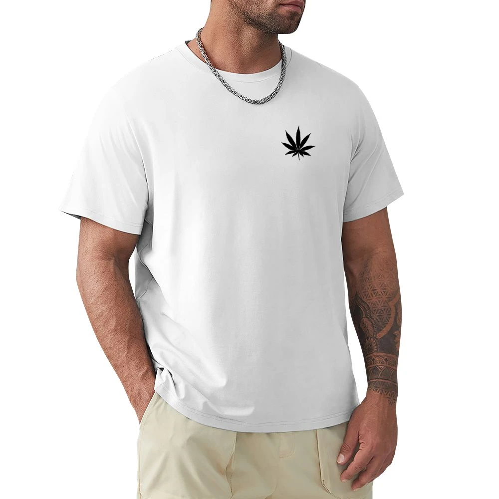 Marijuana Cannabis Leaf Fun Weed Simple Graphic Premium Men T-shirt
