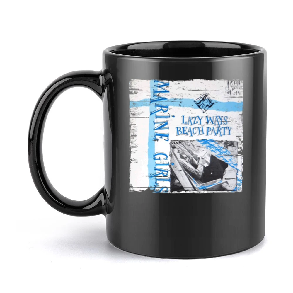 Marine Girls Lazy Ways Album Cover Distressed Image Black Mug