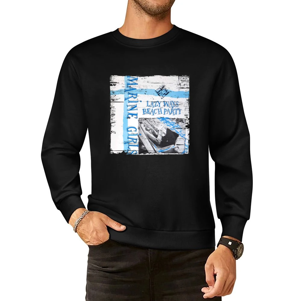 Marine Girls Lazy Ways Album Cover Distressed Image European Size Pullover Sweater