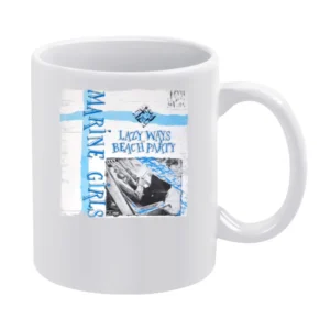 Marine Girls Lazy Ways Album Cover Distressed Image White Mug