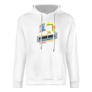 Mario Bros Original Nes Nintendo Old School Retro Video Game Fan Distr European Size Men Hoodie