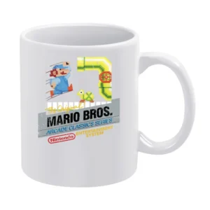 Mario Bros Original Nes Nintendo Old School Retro Video Game Fan Distr White Mug