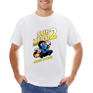 Mario Mortal Madness combat subzero bros funny parody Asian Size Men T-Shirt