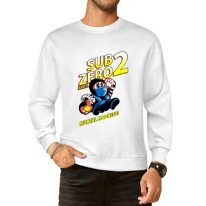 Mario Mortal Madness combat subzero bros funny parody European Size Pullover Sweater