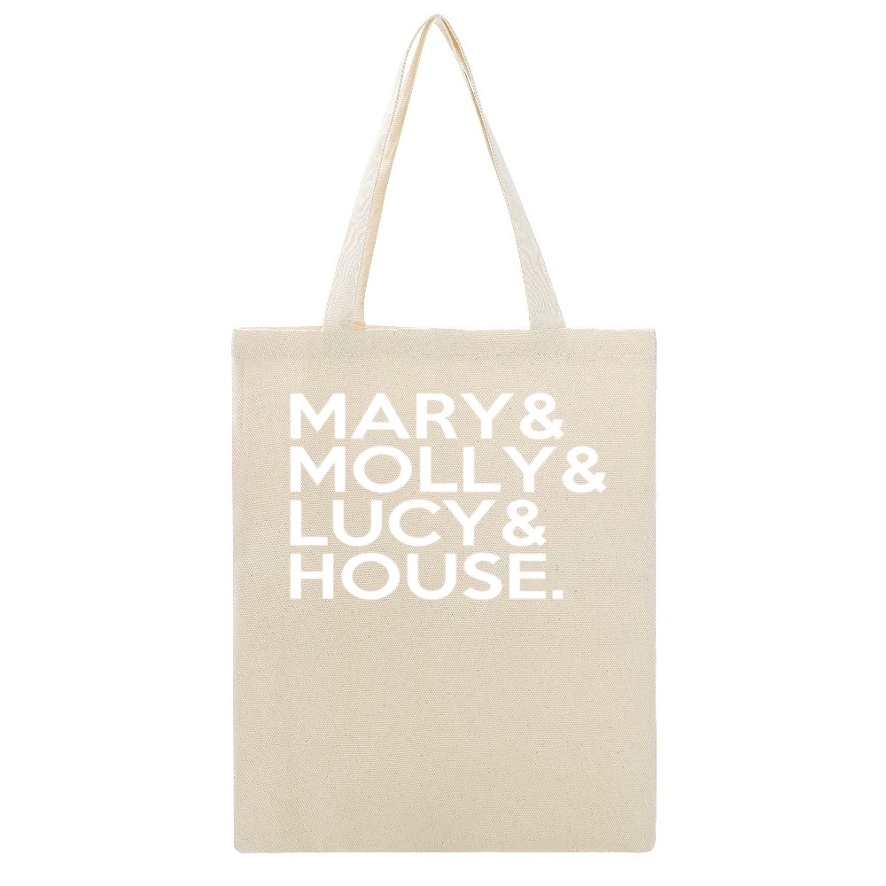 Mary And Molly And Lucy And House EDM Party Drugs Beige Canvas Tote Shopping Bag